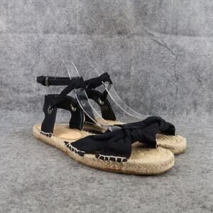 Daya by Zendaya Shoes Womens 7 Sandal Espadrille Flats Ankle Strap Fashion Black